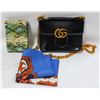 Image 1 : ESTATE VINTAGE GUCCI PURSE, SCARF & SNAKE PRINT