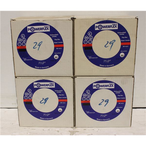4 BOXES POWERFLEX FLAP DISK 178 X 22 7" X 7/8