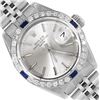 Image 1 : Rolex Ladies Stainless Steel Sapphire and Diamond Date WristWatch With Rolex Box