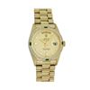 Image 2 : Rolex Men's 18K Yellow Gold Champagne Emerald & Diamond Day Date President Wristwatch