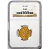 Image 1 : 1880-S $5 Liberty Head Half Eagle Gold Coin NGC MS61