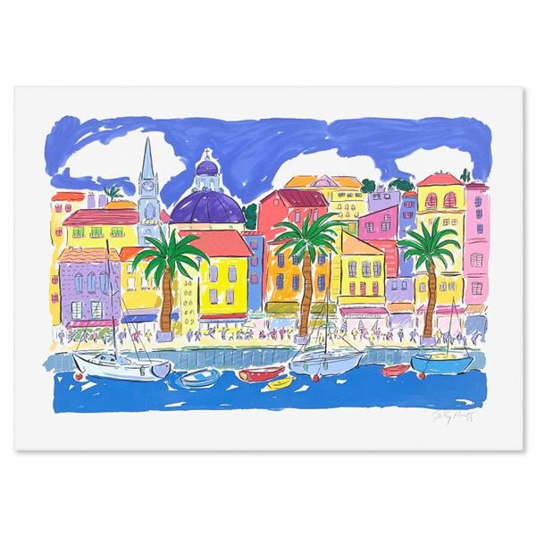 Sally Huss "Boats" Limited Edition Serigraph on Paper