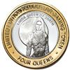 Image 2 : .999 Silver Four Queens Casino Hotel Las Vegas $10 Limited Edition Gaming Token