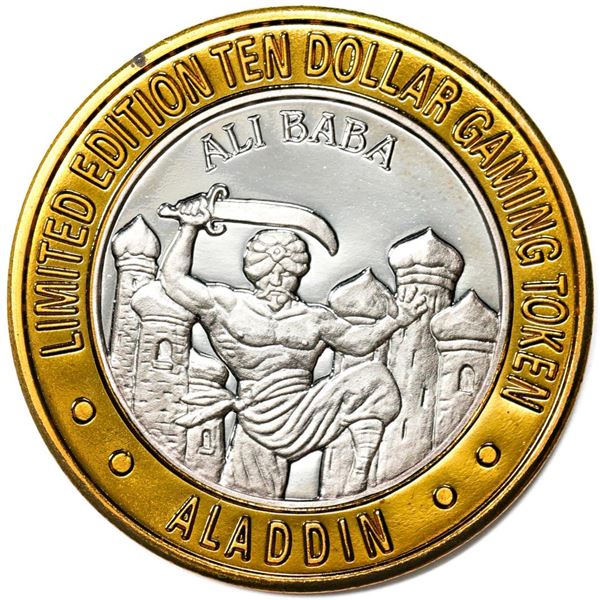 .999 Silver Aladdin Resort Casino Las Vegas, NV $10 Limited Edition Gaming Token
