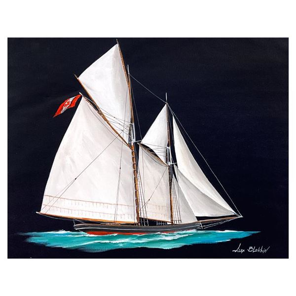 Alex Blokhin "Canadian Yacht Schooner" Original Oil on Canvas