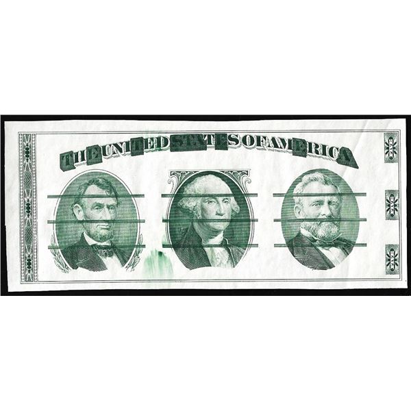 Circa 1970's Washington Center Giori Test Ink Smear Error Note