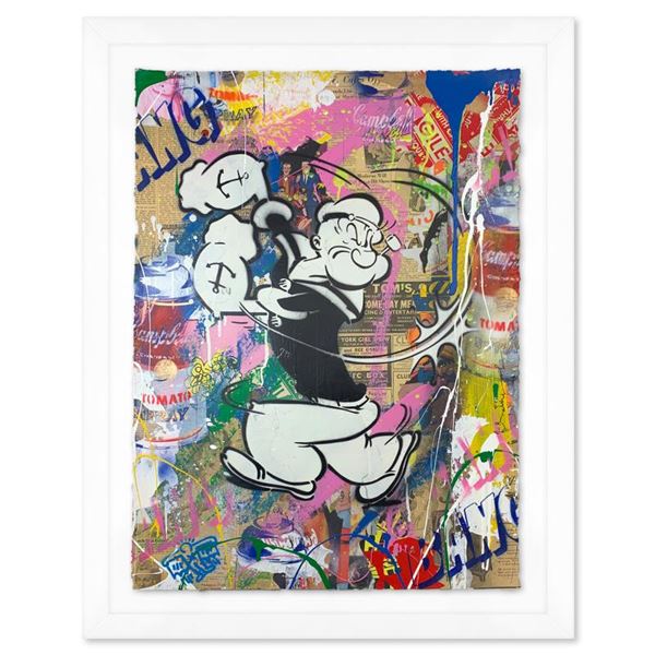Mr Brainwash "Popeye" Original Mixed Media on Paper