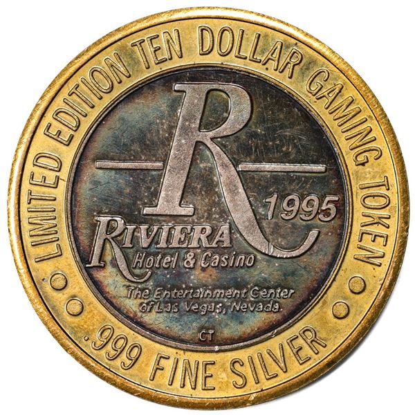 .999 Silver Riviera Hotel & Casino Las Vegas $10 Casino Limited Edition Gaming Token