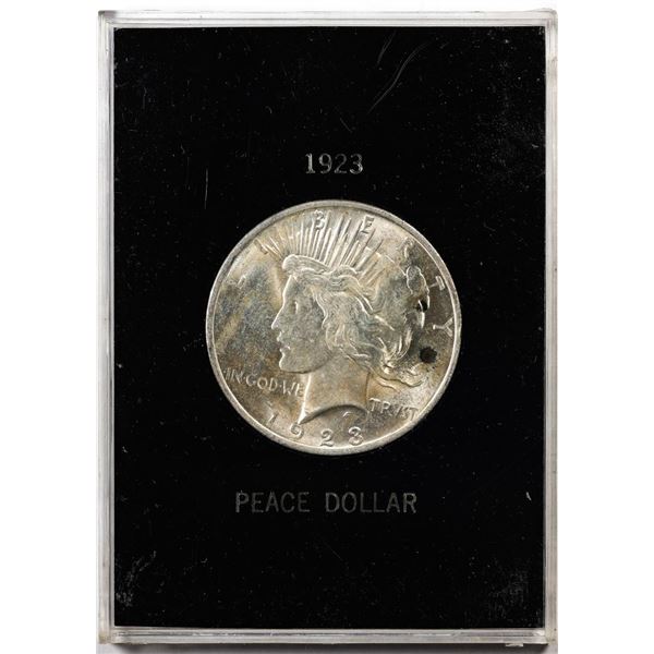 1923 $1 Peace Silver Dollar Coin in Holder