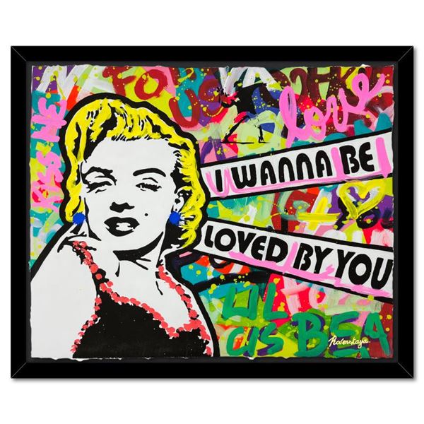 Nastya Rovenskaya "I Wanna Be Loved By You" Original Mixed Media on Paper