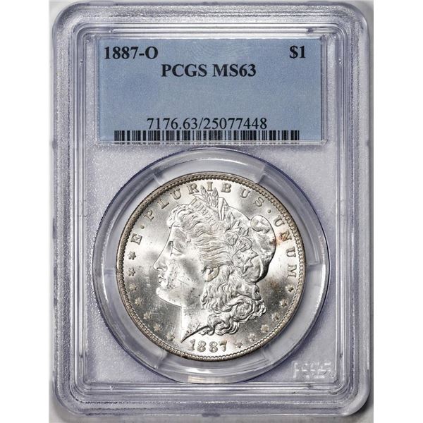 1887-O $1 Morgan Silver Dollar Coin PCGS MS63
