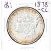 Image 1 : 1878-CC $1 Morgan Silver Dollar Coin Nice Toning