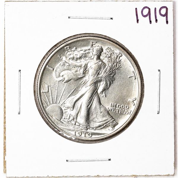 1919 Walking Liberty Half Dollar Coin