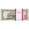 Image 2 : Pack of (100) Consecutive 2021 $5 Federal Reserve Star Notes