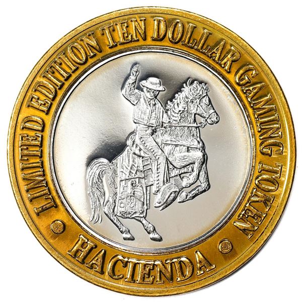 .999 Silver Hacienda Hotel & Casino Las Vegas $10 Limited Edition Gaming Token