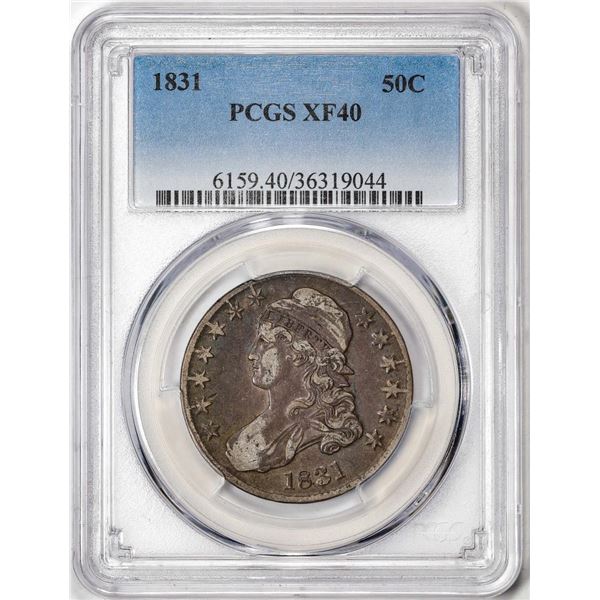 1831 Capped Bust Half Dollar Coin PCGS XF40