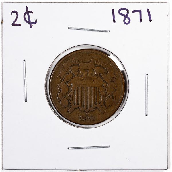 1871 Two Cent Piece Coin