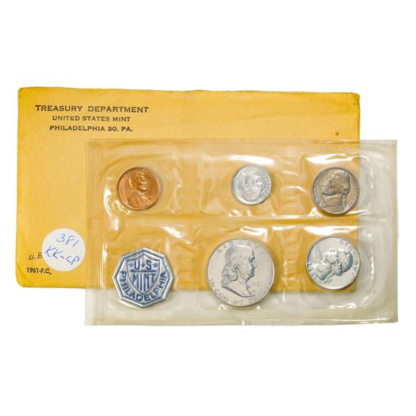 1961 (5) Coin Proof Set in Envelope