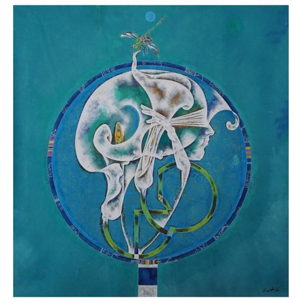 Lu Hong "Floral Spirit 06" Original Mixed Media on Paper