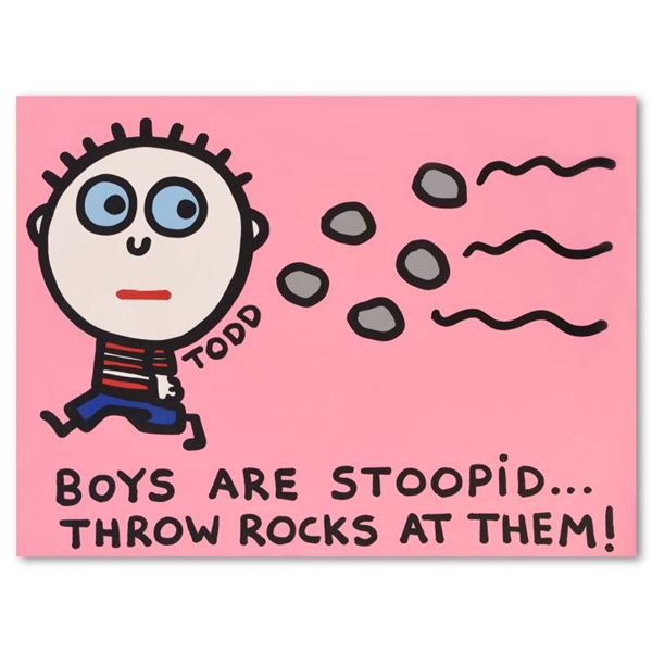 Todd Goldman "Boys Are Stupid" Original Acrylic on Canvas