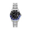 Image 1 : Rolex Mens Stainless Steel "Batman" GMT Master 2 Wristwatch With Rolex Box And Card