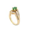 Image 5 : 14KT Yellow Gold 0.70 ctw Emerald and Diamond Ring