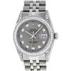Image 3 : Rolex Mens Stainless Steel Diamond Datejust Wristwatch