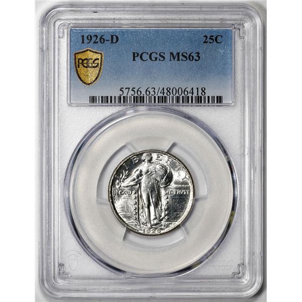 1926-D Standing Liberty Quarter Coin PCGS MS63