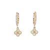 Image 1 : 14KT Yellow Gold 0.78 ctw Diamond Dangle Earrings