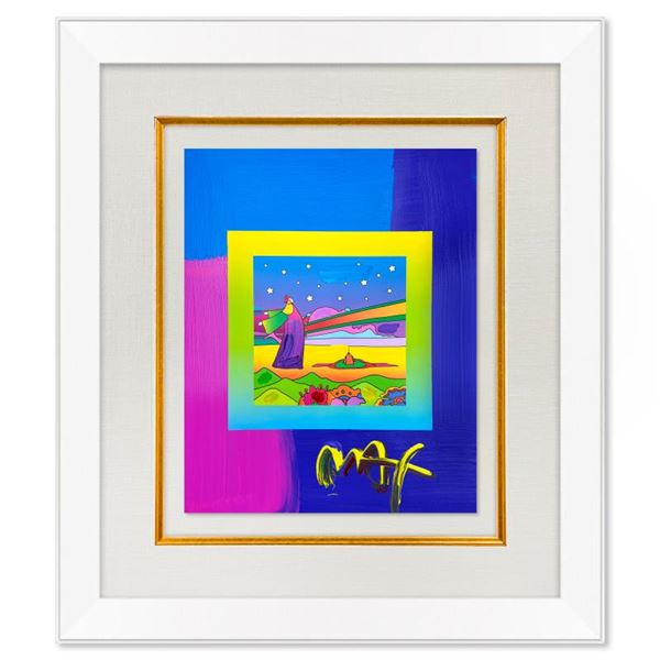 Peter Max "2 Sages with Stars" Original Mixed Media on Paper