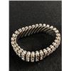 Image 2 : Beautiful 1950's Silver Tone Rhinestone Expansion Bracelet.