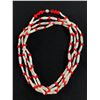 Image 1 : Vintage Red & White Beaded Necklace.