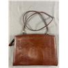 Image 1 : Vintage Brown Crocodile / Aligator Purse in Great Shape