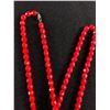 Image 2 : Stunning Vintage Faceted Red Bead Necklace and Bracelet Set
