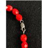 Image 3 : Stunning Vintage Faceted Red Bead Necklace and Bracelet Set