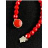 Image 4 : Stunning Vintage Faceted Red Bead Necklace and Bracelet Set
