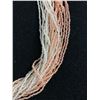 Image 2 : Vintage Seed Bead Necklace in White and Salmon.