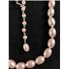 Image 2 : Beautiful Pink Freshwater Pearl Set. Necklace, Bracelet & Earrings