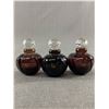 Image 2 : 3 Small Christian Dior Poison Esprit De Parfum Glass Bottles. With Glass Stoppers. Empty