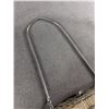 Image 2 : Vintage Art Deco Evening Beaded Clutch Purse. Silve & Clear Tube Beads. Flapper
