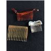 Image 2 : Lot of 2 Vintage Hair Combs