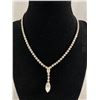 Image 1 : Gorgeous Rhinestone Necklace with a Drop Pendant Design