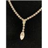 Image 2 : Gorgeous Rhinestone Necklace with a Drop Pendant Design