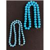 Image 1 : Lovely Vintage Pale Blue Stones Hand Knotted Necklace + Another Vintage Blue Stone Necklace
