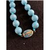 Image 2 : Lovely Vintage Pale Blue Stones Hand Knotted Necklace + Another Vintage Blue Stone Necklace