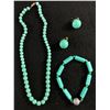 Image 1 : Very Pretty Vintage Costume Jewelry Lot Featuring Necklace, Bracelet, and Clip On Earrings Set
