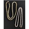Image 1 : 2 Vintage Faux Pearl Necklaces. 1 Gold Tone, 1 Bicolour