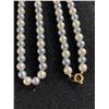 Image 2 : 2 Vintage Faux Pearl Necklaces. 1 Gold Tone, 1 Bicolour