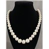 Image 1 : Vintage White Graduated Glass Beads Necklace