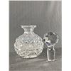 Image 2 : Stunning Vintage Cut Crystal Perfume Bottle with Glass Dauber
